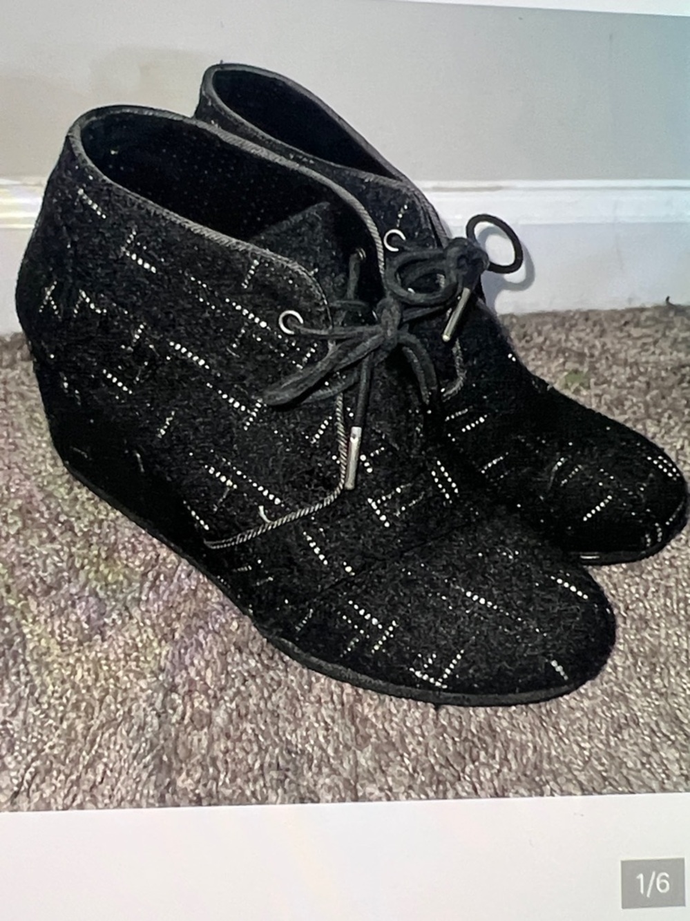 Toms desert Wedge Lace up Boots